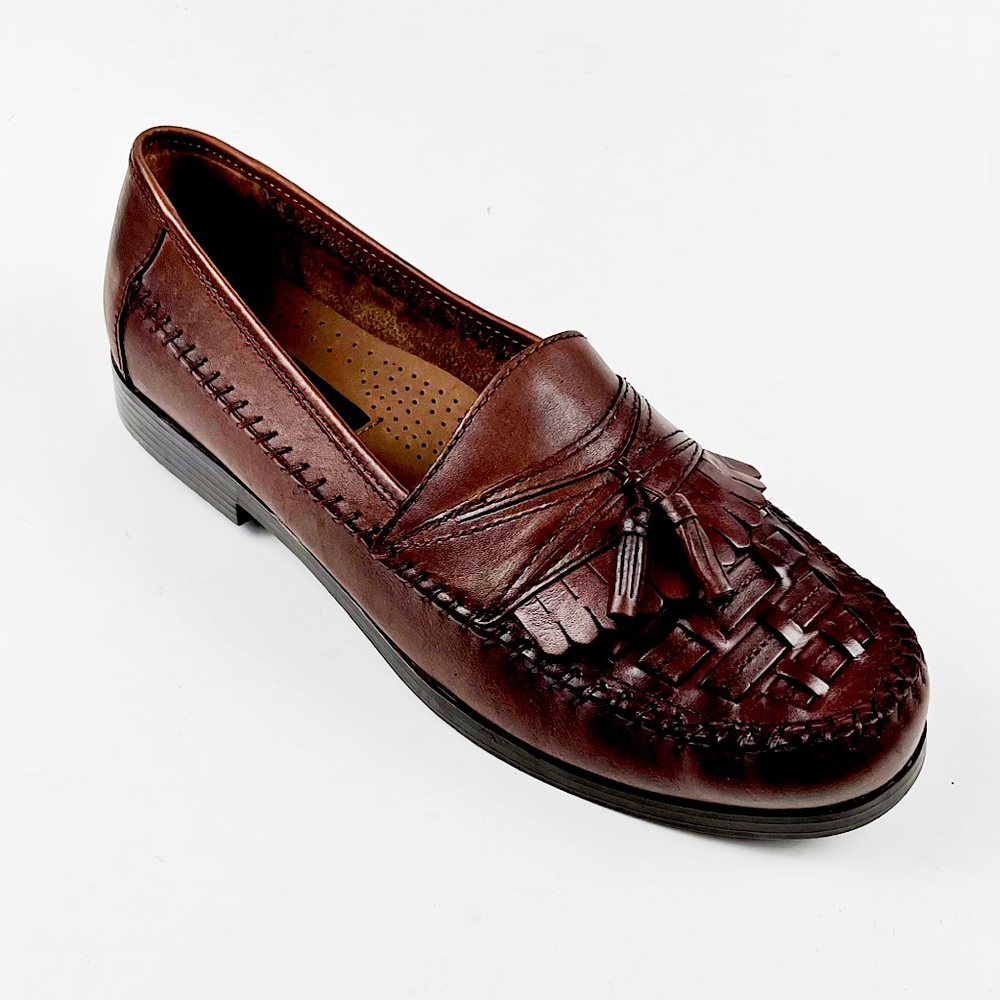 Georgio Brutini Bartell Brown Tassel Kiltie Loafers Size 10